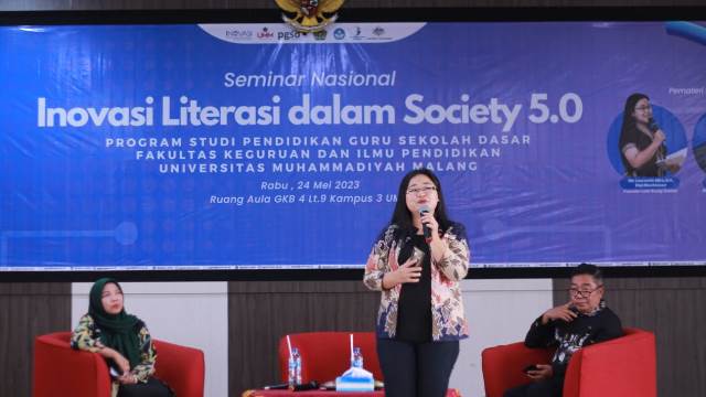 Pelatihan Literasi berbasis Profil Pelajar Pancasila: Dosen PGSD UMM kolaborasi dengan Guru Rumaisa School Korea Selatan